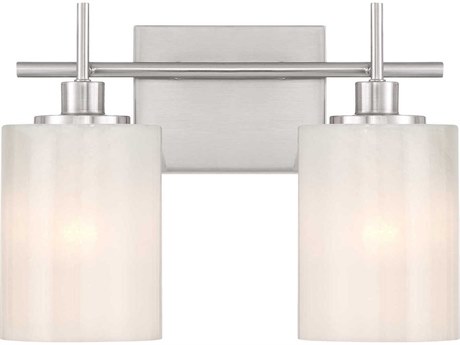 Savoy House Meridian 2-Light Brushed Nickel Vanity Light