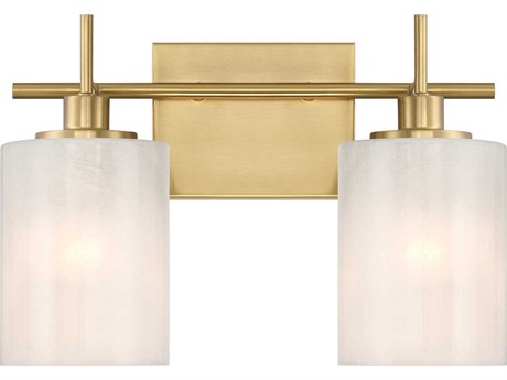 Savoy House Meridian 2-Light Natural Brass Vanity Light