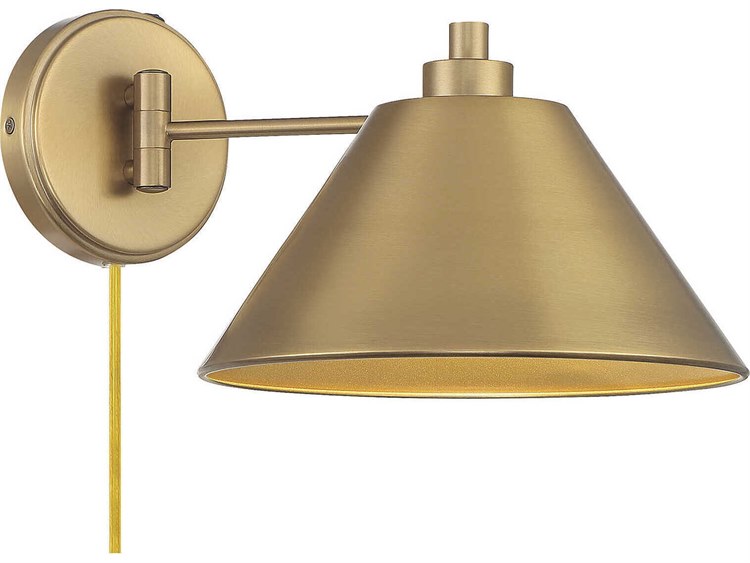 Photos - Chandelier / Lamp Meridian Savoy House  1 - Light Swing Arm in Natural Brass M90086NB 