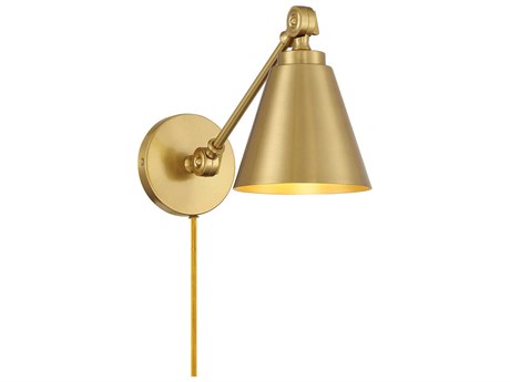 Savoy House Meridian 2-Light Natural Brass Swing Wall Sconce