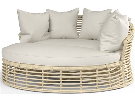 Sunset West Farro Aluminum Wicker Round Lounge Daybed