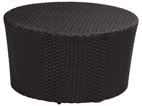Outdoor Coffee Tables Patio Patioliving Sunset West Quick Ship Solana Wicker 32 Round Coffee Table