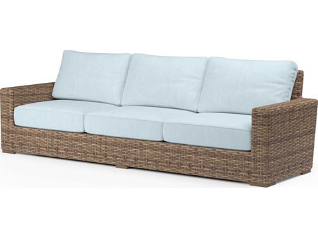 Sunset West Havana Tobacco Wicker Cushion Sofa