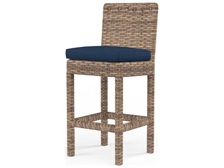 Sunset West Havana Tobacco Wicker Cushion Bar Stool