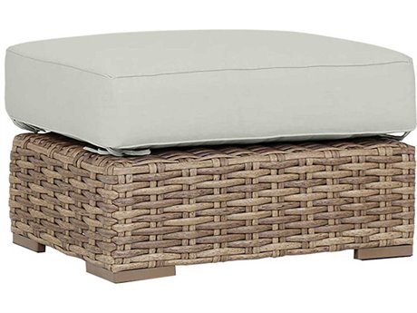 Sunset West Havana Tobacco Wicker Cushion Ottoman