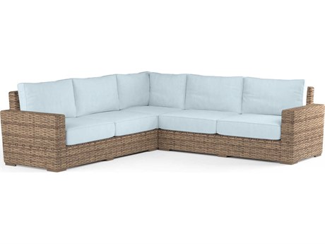Sunset West Havana Tobacco Wicker Cushion Sofa