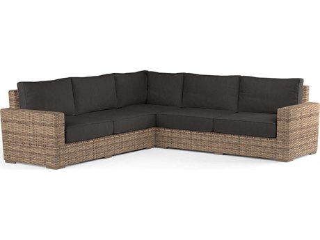 Sunset West Havana Tobacco Wicker Cushion Sofa