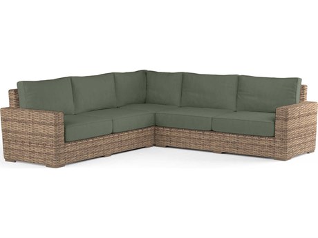 Sunset West Havana Tobacco Wicker Cushion Sofa