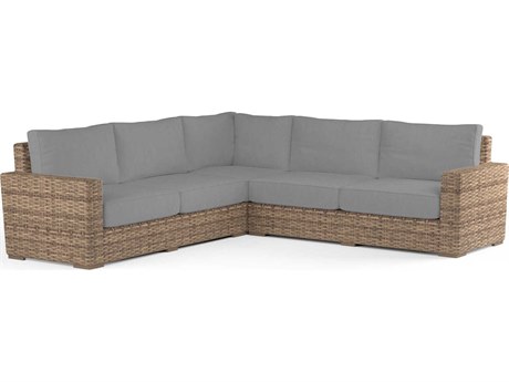 Sunset West Havana Tobacco Wicker Cushion Sofa
