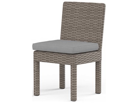 Sunset West Montecito Driftwood Wicker Cushion Dining Chair