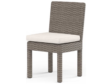 Sunset West Montecito Driftwood Wicker Cushion Dining Chair