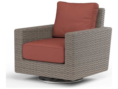 Sunset West Montecito Driftwood Wicker Cushion Lounge Chair