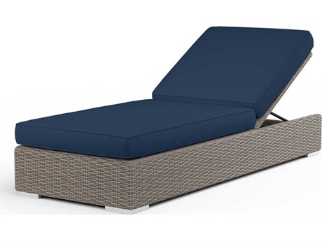 Sunset West Montecito Driftwood Wicker Cushion Chaise Lounge