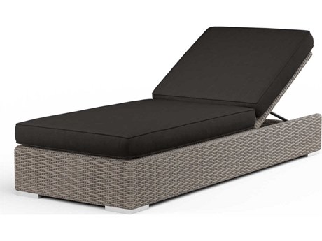Sunset West Montecito Driftwood Wicker Cushion Chaise Lounge