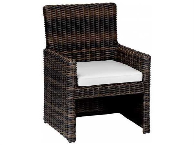 Sunset West Quick Ship Montecito Wicker Cushion Dining Chair