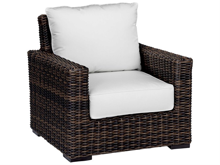 Sunset West Quick Ship Montecito Wicker Cushion Lounge Chair