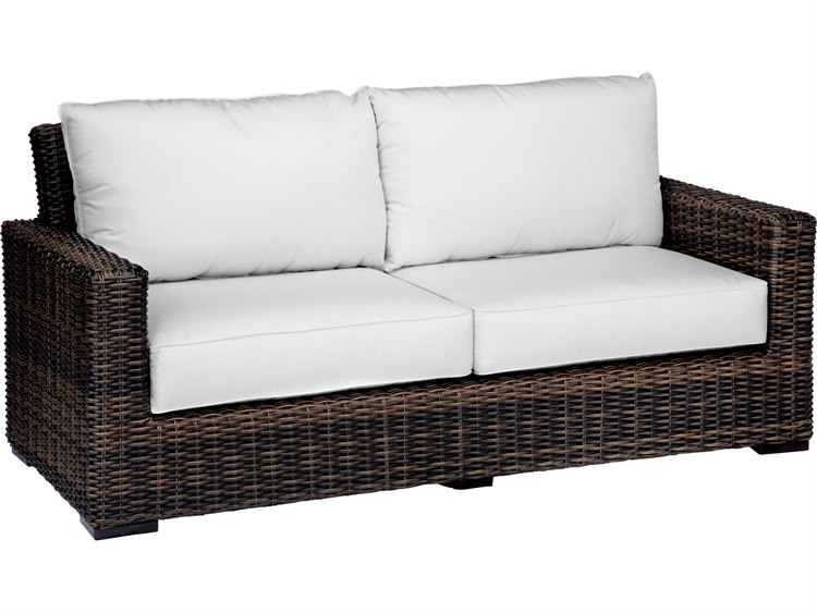 Sunset West Quick Ship Montecito Wicker Cushion Loveseat