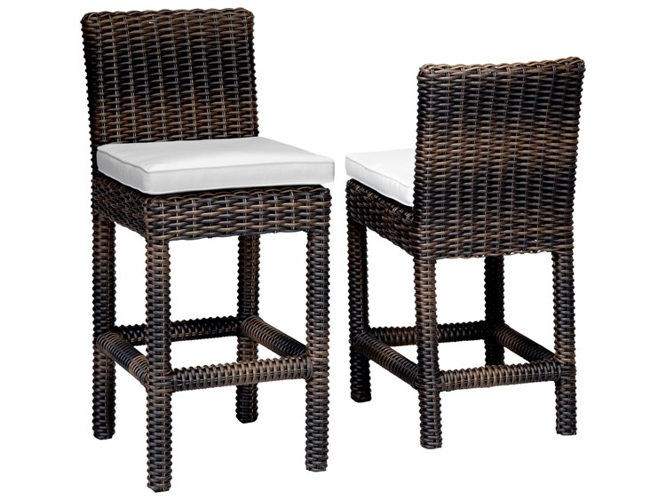 Sunset West Quick Ship Montecito Wicker Cushion Counter Stool