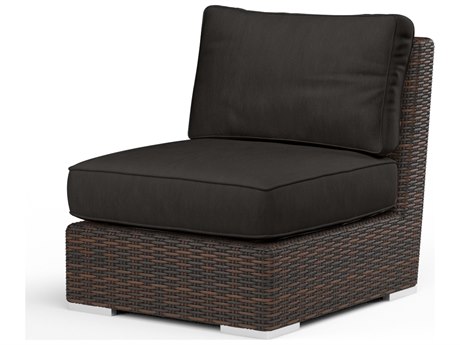 Sunset West Montecito Wicker Armless Club Chair