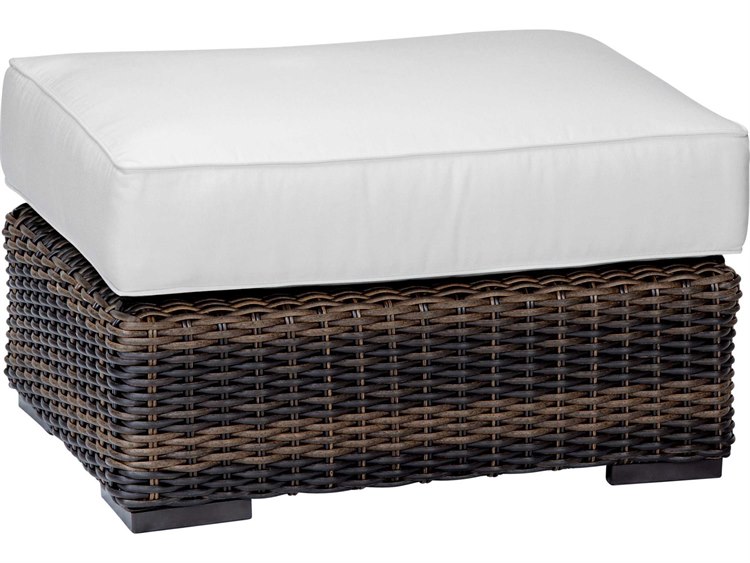 Sunset West Quick Ship Montecito Wicker Cushion Ottoman
