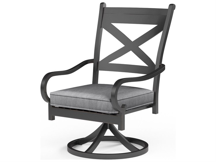 Sunset West Monterey Aluminum Swivel Rocking Dining Chair