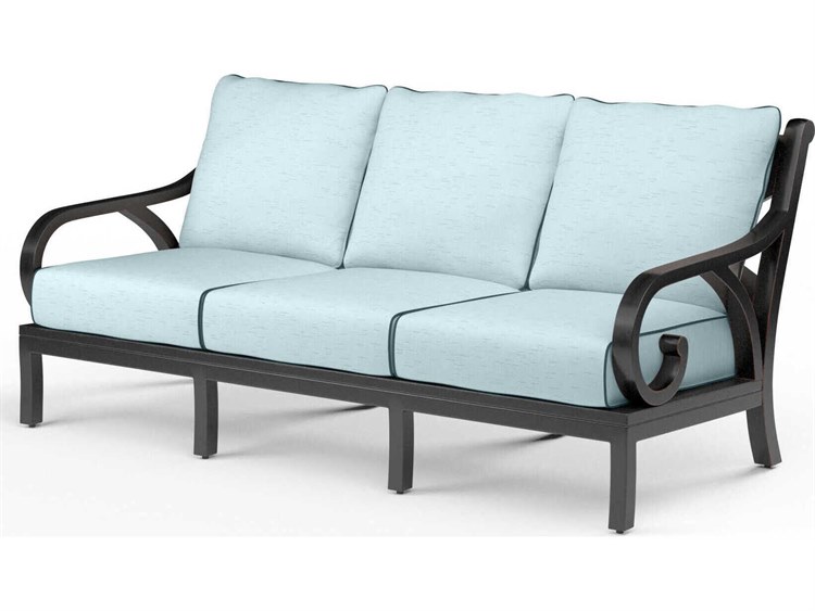 Sunset West Monterey Copper Aluminum Cushion Sofa