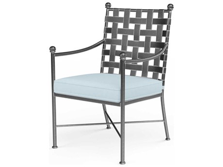 Sunset West Provence Pewter Wrought Iron Cushion Dining Chair
