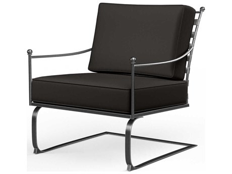 Sunset West Provence Pewter Wrought Iron Cushion Lounge Chair