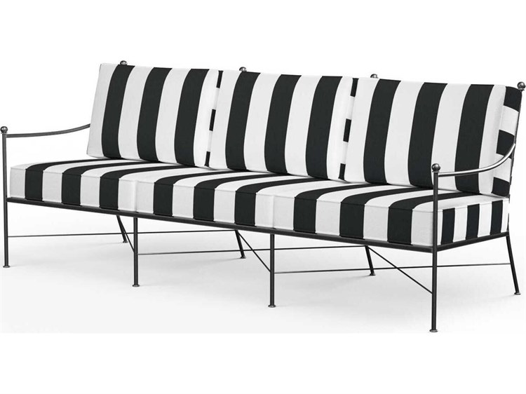 Sunset West Provence Pewter Wrought Iron Cushion Sofa