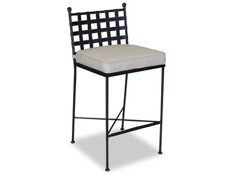 Sunset West Provence Wrought Iron Cushion Bar Stool