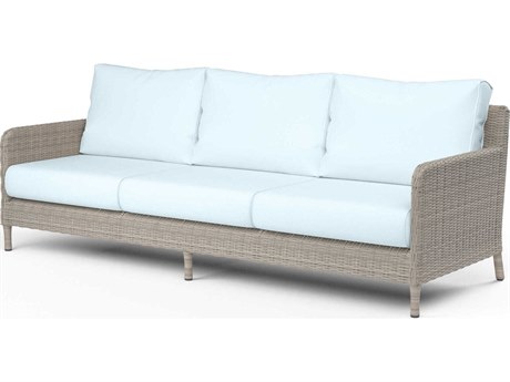 Sunset West Manhattan Gray Wicker Cushion Sofa