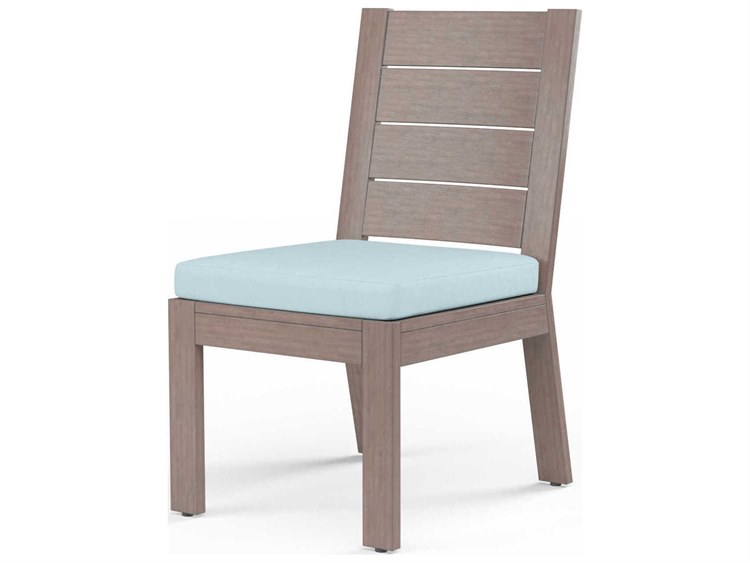 Sunset West Laguna Driftwood Aluminum Cushion Dining Chair