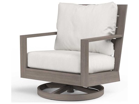 Sunset West Laguna Light Wood Aluminum Cushion Lounge Chair