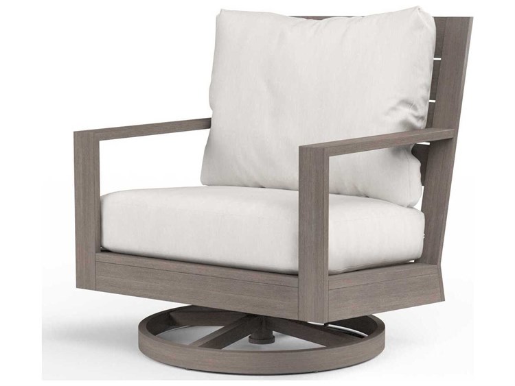 Sunset West Laguna Light Wood Aluminum Cushion Lounge Chair