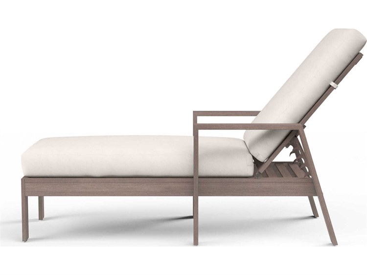 Sunset West Laguna Aluminum Chaise Lounge Driftwood 2