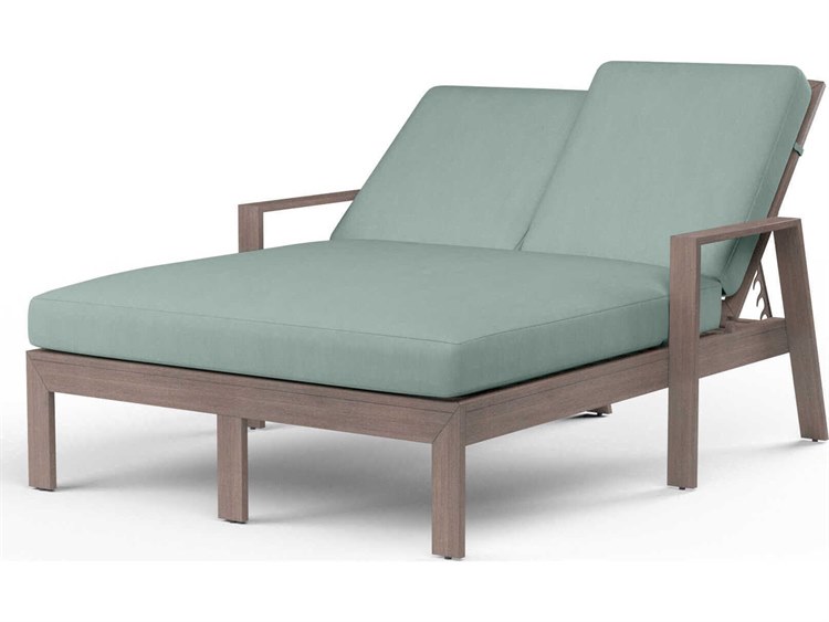 Sunset West Laguna Driftwood Aluminum Cushion Chaise Lounge