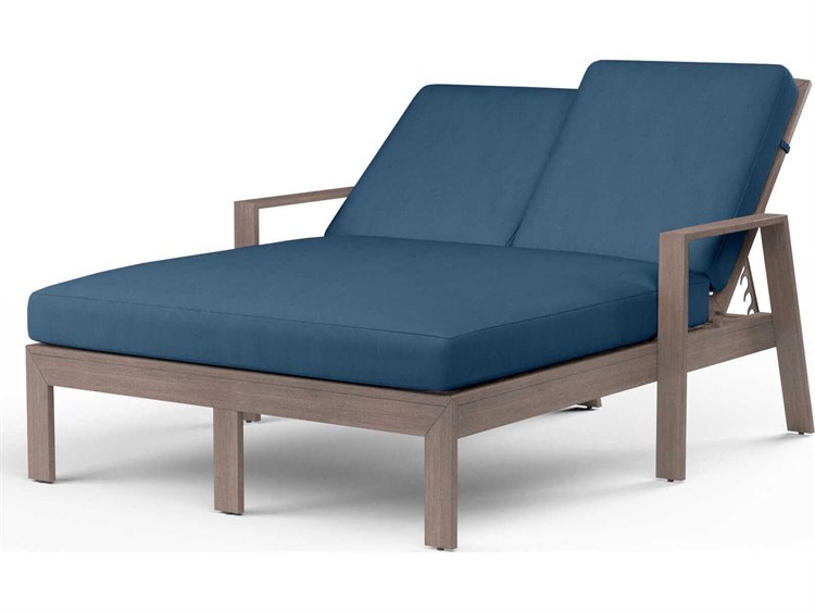 Sunset West Laguna Driftwood Aluminum Cushion Chaise Lounge