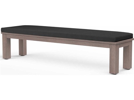 Sunset West Laguna Driftwood Aluminum Cushion Bench