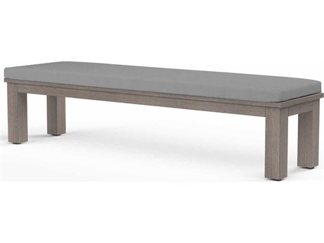 Sunset West Laguna Driftwood Aluminum Cushion Bench
