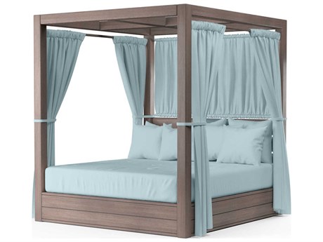 Sunset West Laguna Driftwood Aluminum Cushion Lounge Bed