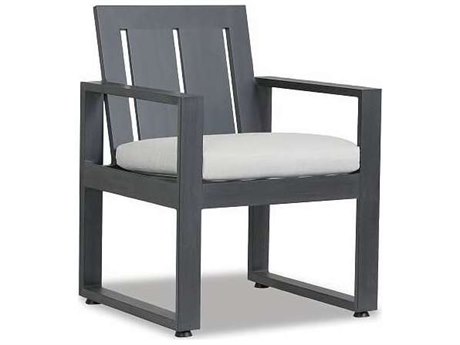 Sunset West Redondo Aluminum Dining Chair in Cast Silver