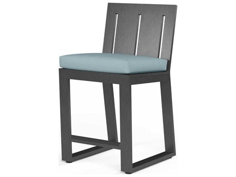 Sunset West Redondo Slate Aluminum Cushion Counter Stool