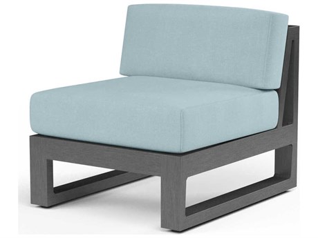 Sunset West Redondo Slate Aluminum Cushion Lounge Chair