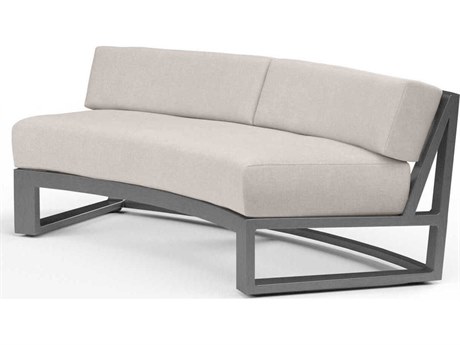 Sunset West Redondo Slate Aluminum Cushion Sofa