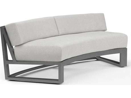Sunset West Redondo Grays Aluminum Cushion Sofa