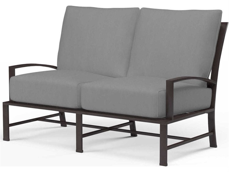 Sunset West La Jolla Espresso Aluminum Cushion Loveseat