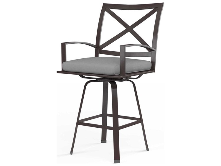 Sunset West La Jolla Espresso Aluminum Cushion Bar Stool