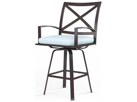 Sunset West La Jolla Espresso Aluminum Cushion Counter Stool