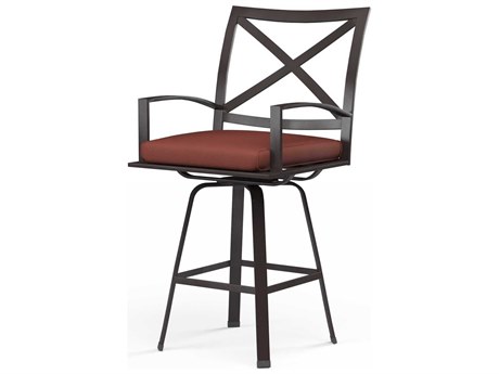 Sunset West La Jolla Espresso Aluminum Cushion Counter Stool