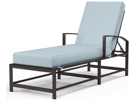 Sunset West La Jolla Espresso Aluminum Cushion Chaise Lounge